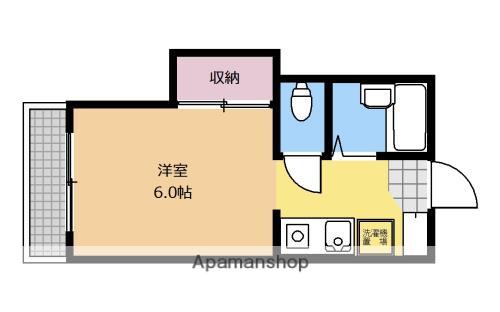マルイ第2ハイツ(1K/2階)の間取り写真