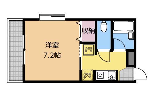 チェリーパイⅤ(1K/1階)の間取り写真