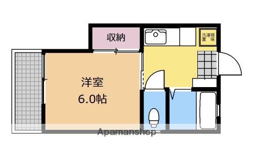 コーポラメール(1K/2階)の間取り写真