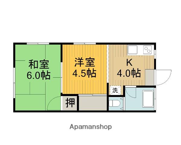 コーポ浅科(2K/1階)の間取り写真