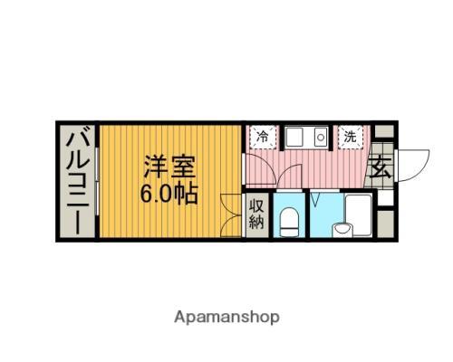 グリーンヒルズ小磯壱番館(1K/1階)の間取り写真