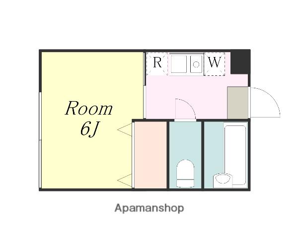 ルネッサ北里(1K/1階)の間取り写真