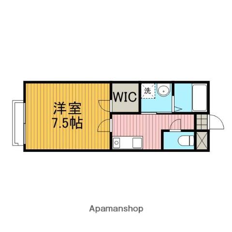 ステーラ相模原(1K/1階)の間取り写真