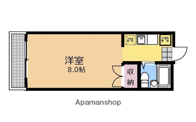 エクレール山王(ワンルーム/3階)の間取り写真