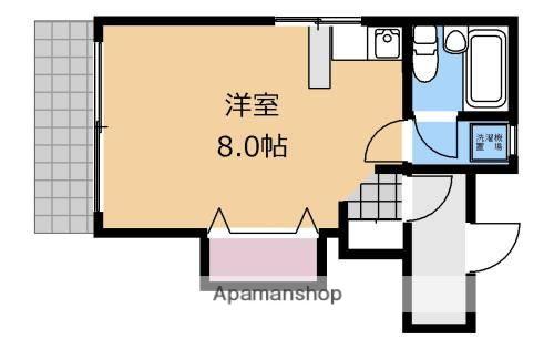 ハイツ南林間(ワンルーム/1階)の間取り写真
