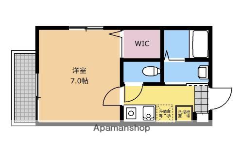 マ・メゾン鹿沼台(1K/1階)の間取り写真