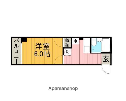 ヴェラ・カヌマ(1K/3階)の間取り写真