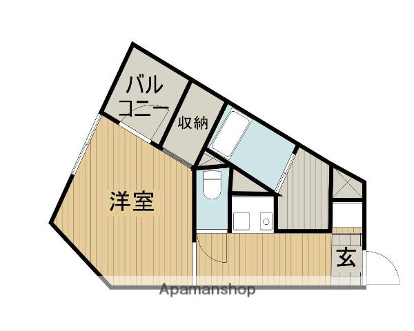 LEISE(1K/3階)の間取り写真