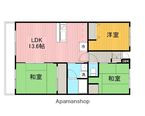 SUCCESS Ⅱ(3LDK/2階)の間取り写真