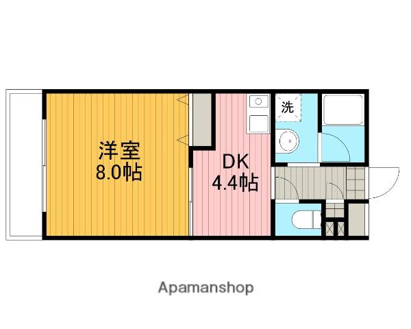 サクセス(1DK/1階)の間取り写真