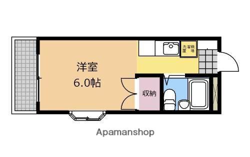 カーサドニル(ワンルーム/3階)の間取り写真