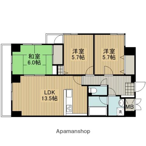 リバーストーン古淵 7階階 間取り