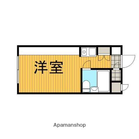 ドミール玉川学園(ワンルーム/2階)の間取り写真