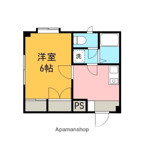 パレス相模大野(1K/2階)の間取り写真