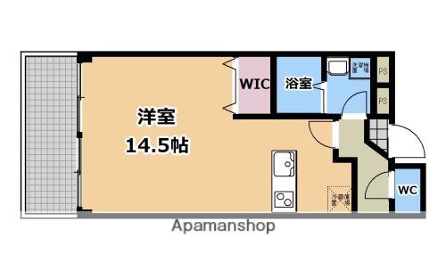 DELFINO(1K/4階)の間取り写真