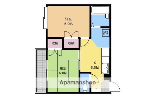 アスカコート相模原(2K/4階)の間取り写真