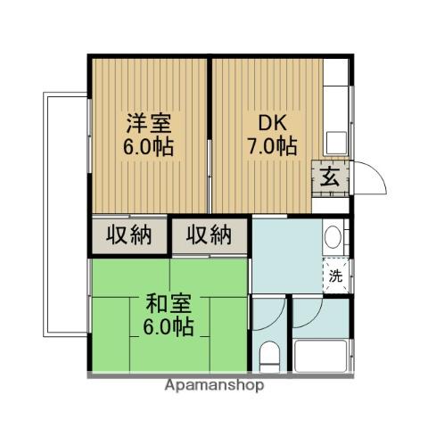 サンハイツ木曽 2階階 間取り