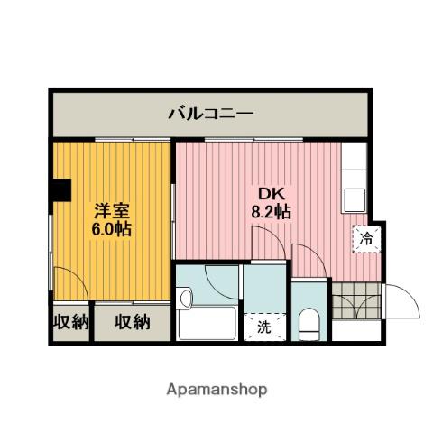 ルネサンスビル(1DK/3階)の間取り写真