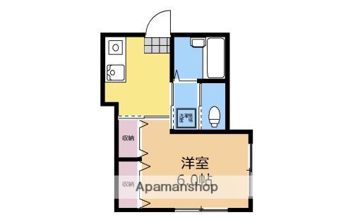 ハイツ丘の上(1K/2階)の間取り写真
