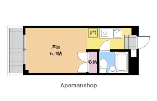 アゼリアガーデンズ相模原(ワンルーム/2階)の間取り写真