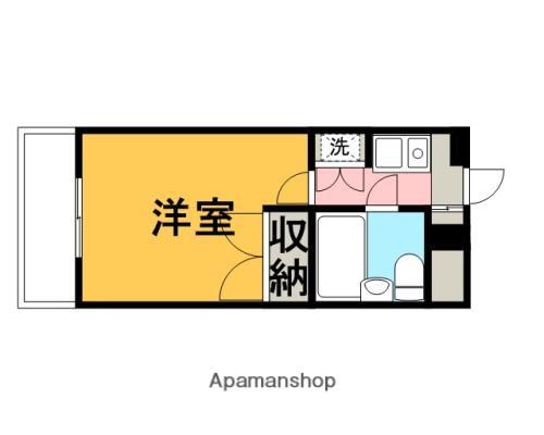 ダイアパレス淵野辺(1K/3階)の間取り写真