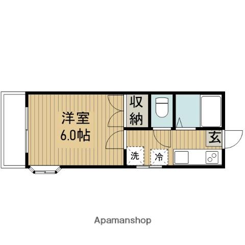 エーデルⅡ(1K/2階)の間取り写真