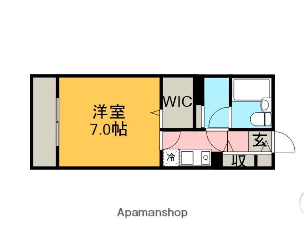 エスポワール橋本(1K/3階)の間取り写真