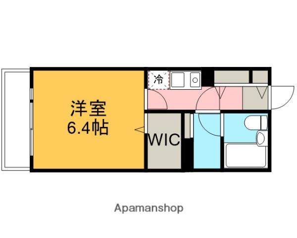 エスポワール橋本(1K/2階)の間取り写真