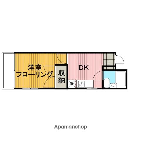 みほビル(1DK/4階)の間取り写真