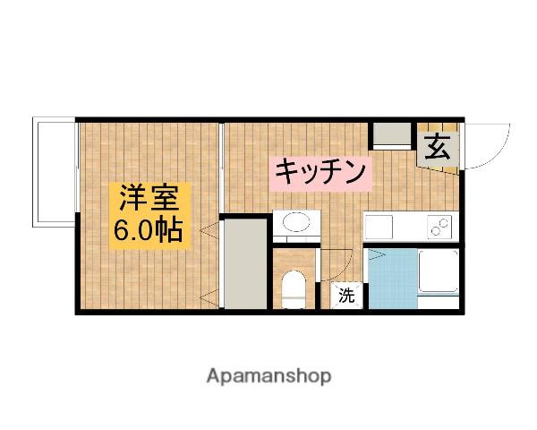 シティハイツ(1K/1階)の間取り写真