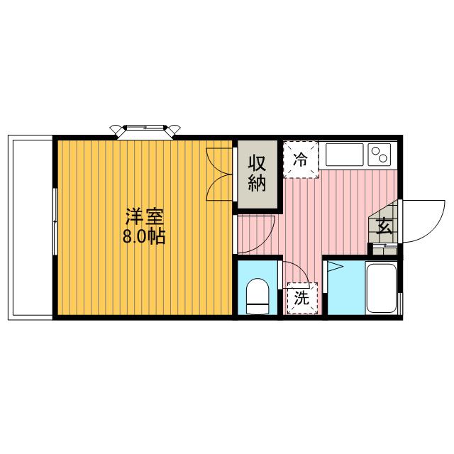 ドエリング(1K/1階)の間取り写真