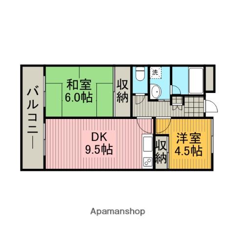 グリーンパレス 3階階 間取り