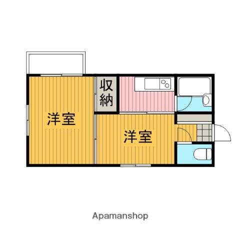 ジュネパレス大和第03(2K/1階)の間取り写真