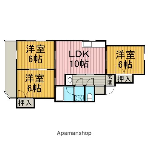 メゾンドA1(3LDK/1階)の間取り写真
