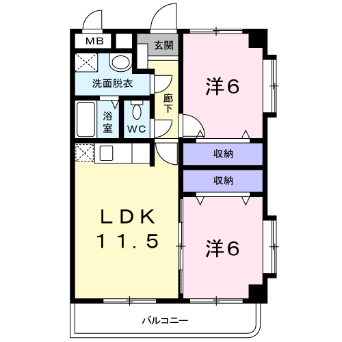 柄沢オークヒルズ 2階階 間取り