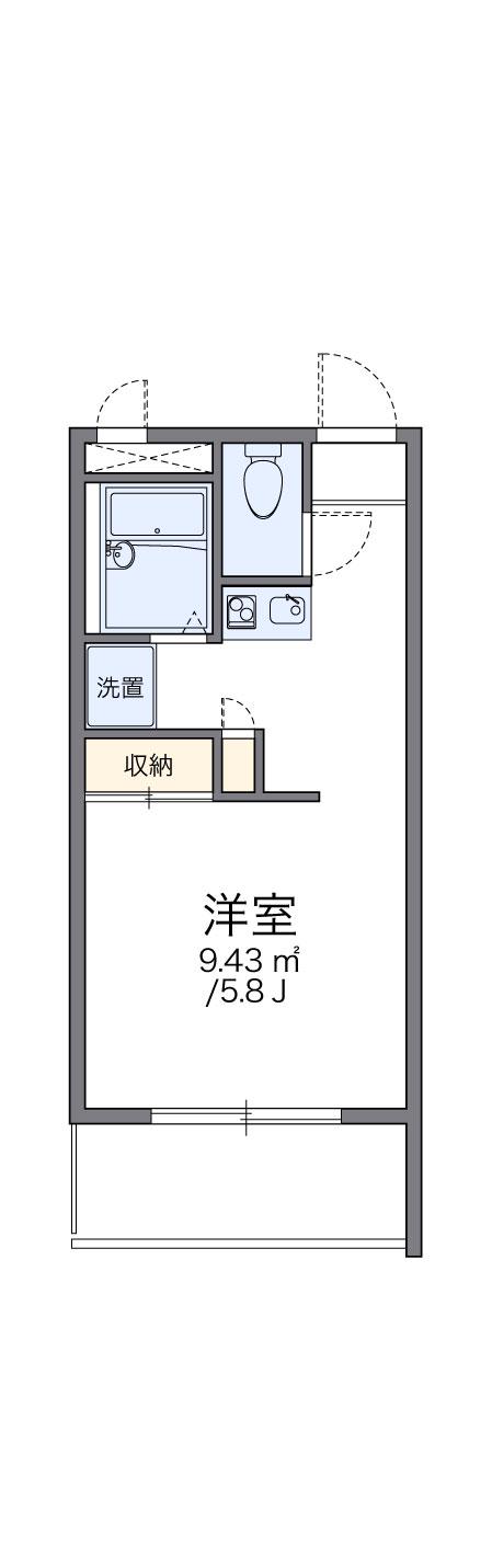 レオパレスコーポテラダ(1K/3階)の間取り写真