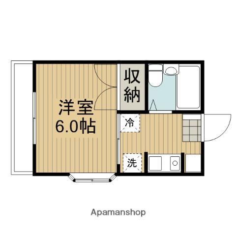 コーワ北里(1K/2階)の間取り写真