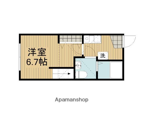 シティハイツ旭町(1K/1階)の間取り写真