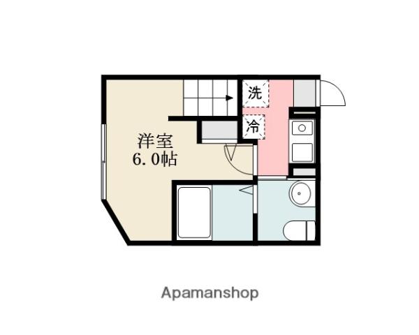 ポラリス北里(1K/1階)の間取り写真