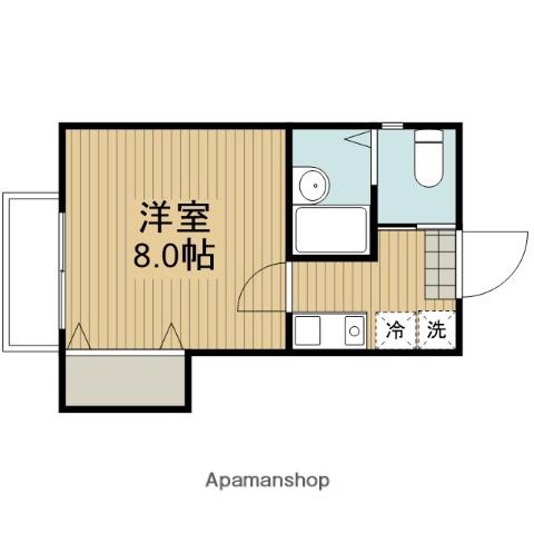 イルピソ(ワンルーム/1階)の間取り写真