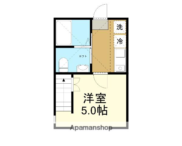 ココペリ北里(ワンルーム/1階)の間取り写真