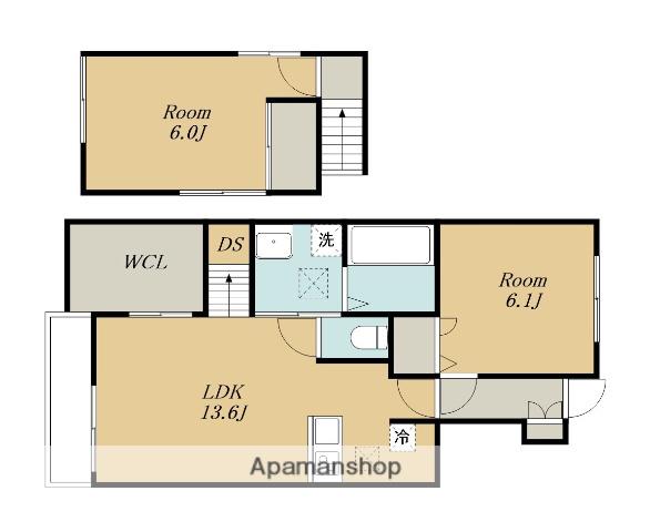 ハレレア・ラニ(2LDK/1階)の間取り写真