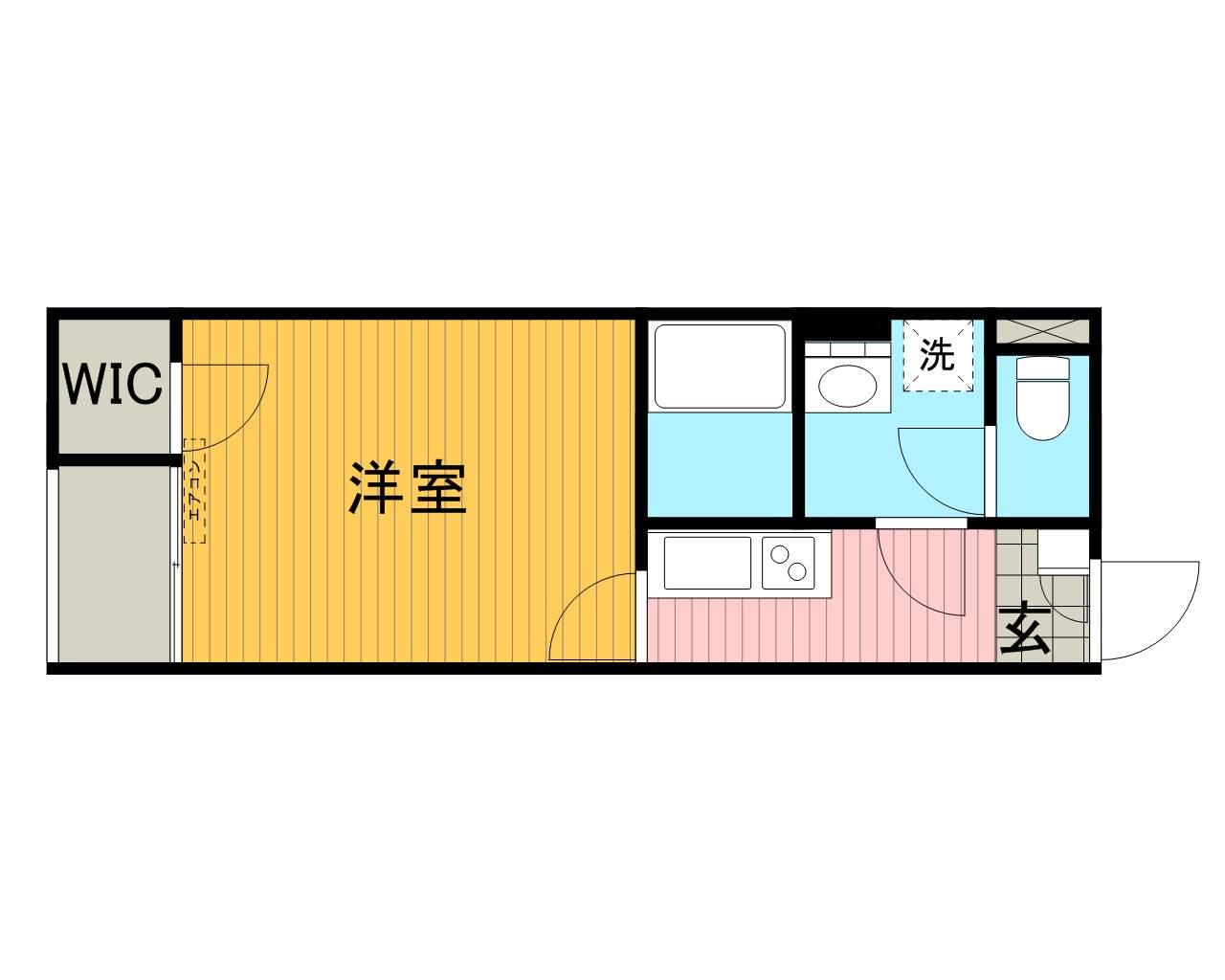 レオネクストグレイス(1K/1階)の間取り写真