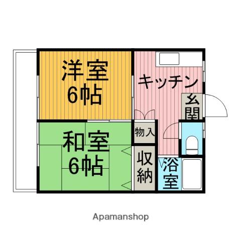 信栄ハイツ 2階階 間取り