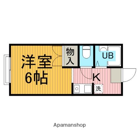 エステートピアフォーレスト(1K/2階)の間取り写真