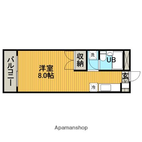 ハウス85(ワンルーム/3階)の間取り写真