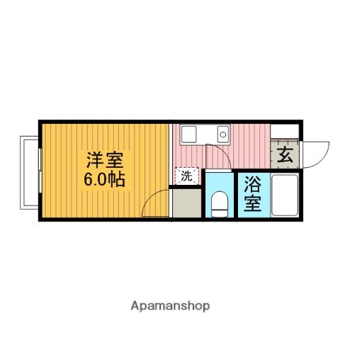 アークヒル(ワンルーム/2階)の間取り写真