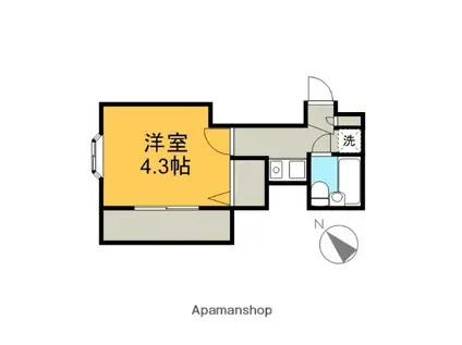 ヴァンハウス横須賀(1K/3階)の間取り写真