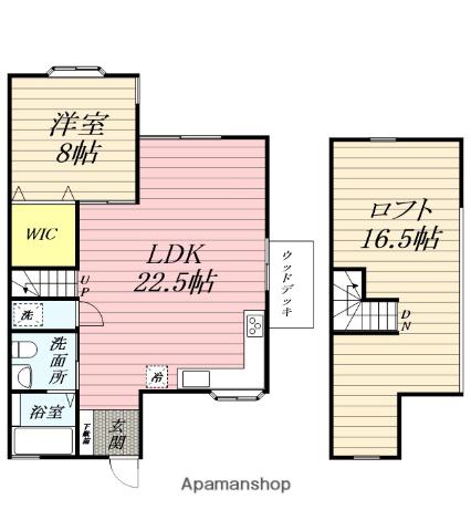 ABEKURA HOUSE(1LDK/1階)の間取り写真