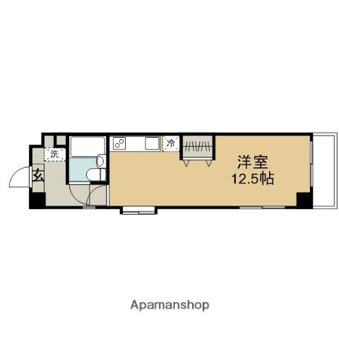 YSビル(ワンルーム/5階)の間取り写真